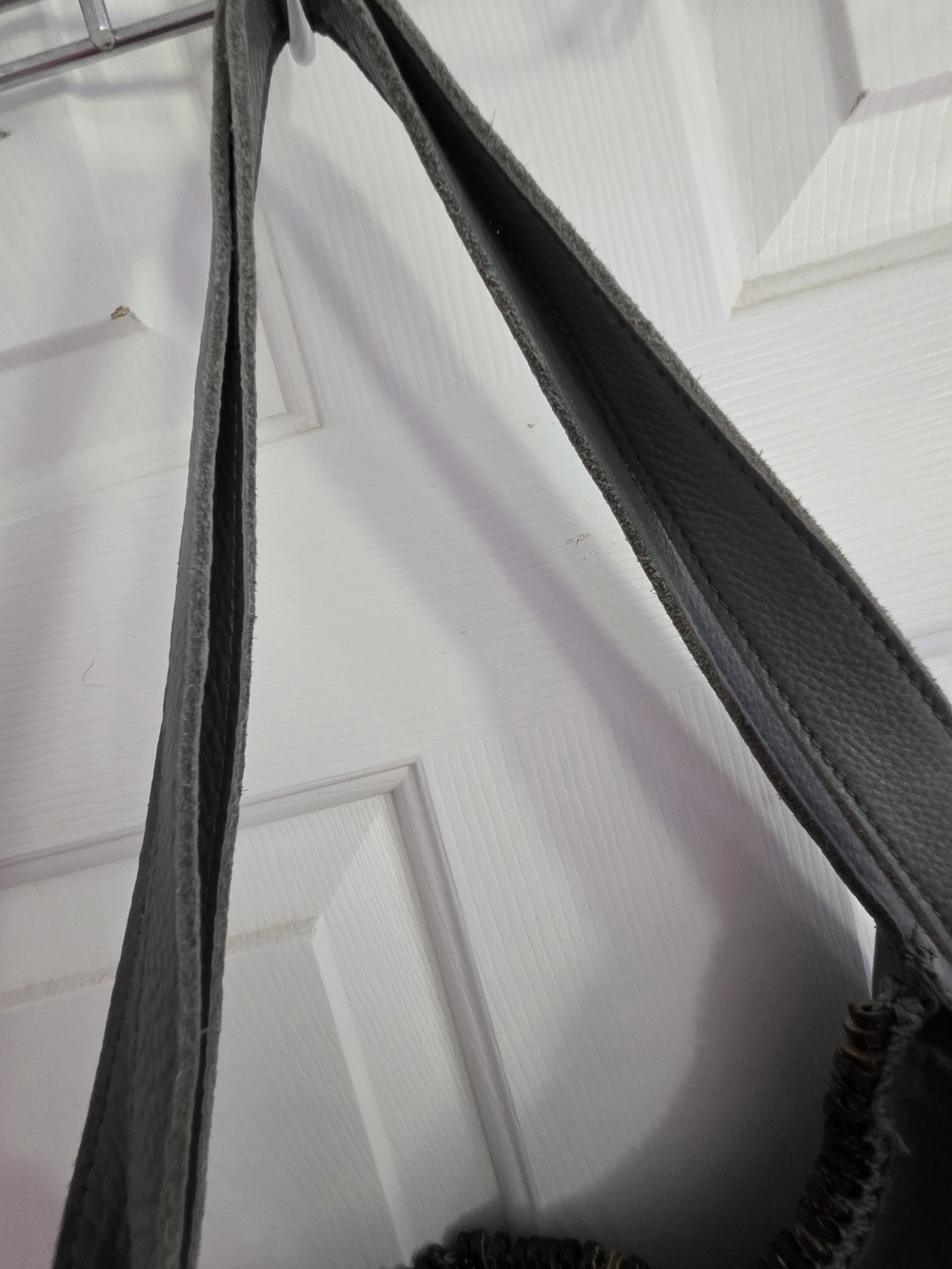 The Sak Gray Leather Huntley Hobo Bag with Brown Tassel - Picture 10 of 10